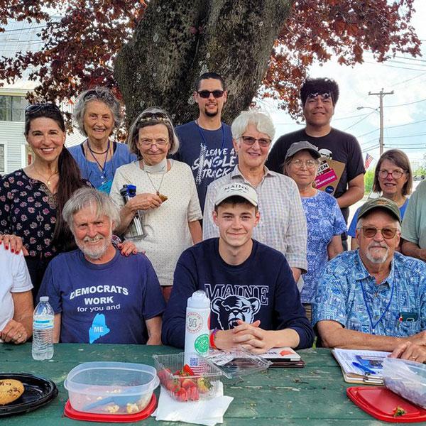 Mainers at a table